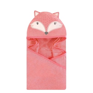 image:imageHudson Baby Unisex Baby Cotton Animal Face Hooded Towel Brown Bear 2Pack One SizeMiss Fox