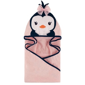 image:imageHudson Baby Unisex Baby Cotton Animal Face Hooded Towel Brown Bear 2Pack One SizeMiss Penguin