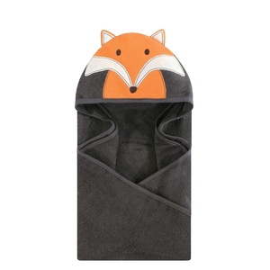 image:imageHudson Baby Unisex Baby Cotton Animal Face Hooded Towel Brown Bear 2Pack One SizeModern Fox