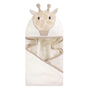 image:imageHudson Baby Unisex Baby Cotton Animal Face Hooded Towel Brown Bear 2Pack One SizeModern Giraffe