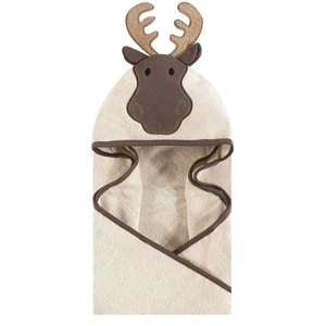 image:imageHudson Baby Unisex Baby Cotton Animal Face Hooded Towel Brown Bear 2Pack One SizeModern Moose
