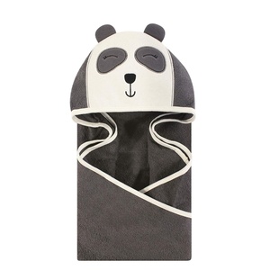 image:imageHudson Baby Unisex Baby Cotton Animal Face Hooded Towel Brown Bear 2Pack One SizeModern Panda
