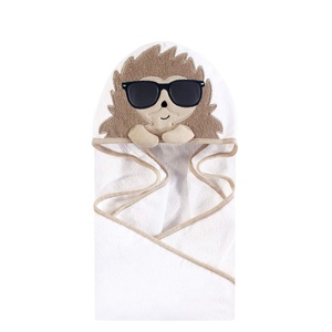 image:imageHudson Baby Unisex Baby Cotton Animal Face Hooded Towel Brown Bear 2Pack One SizeMr Hedgehog