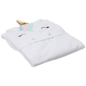 image:imageHudson Baby Unisex Baby Cotton Animal Face Hooded Towel Brown Bear 2Pack One SizeMulticolor Unicorn