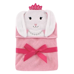 image:imageHudson Baby Unisex Baby Cotton Animal Face Hooded Towel Brown Bear 2Pack One SizePrincess Bunny