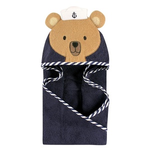 image:imageHudson Baby Unisex Baby Cotton Animal Face Hooded Towel Brown Bear 2Pack One SizeSailor Bear