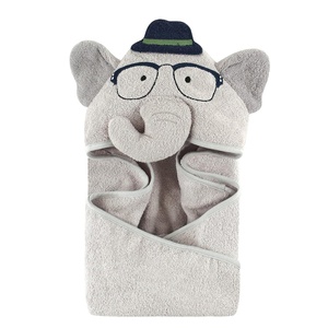 image:imageHudson Baby Unisex Baby Cotton Animal Face Hooded Towel Brown Bear 2Pack One SizeSmart Elephant