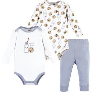 image:imageHudson Baby Unisex Baby Cotton Bodysuit and Pant Set Sage Floral Wreath 36 MonthsBlue Milk Cookies