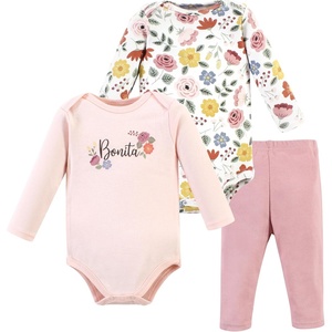 image:imageHudson Baby Unisex Baby Cotton Bodysuit and Pant Set Sage Floral Wreath 36 MonthsBonita Long Sleeve