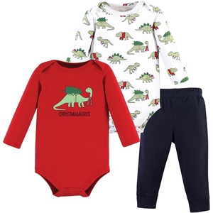 image:imageHudson Baby Unisex Baby Cotton Bodysuit and Pant Set Sage Floral Wreath 36 MonthsChristmasaurus