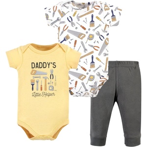 image:imageHudson Baby Unisex Baby Cotton Bodysuit and Pant Set Sage Floral Wreath 36 MonthsConstruction Work Short Sleeve
