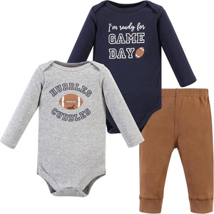 image:imageHudson Baby Unisex Baby Cotton Bodysuit and Pant Set Sage Floral Wreath 36 MonthsFootball Huddles Longsleeve