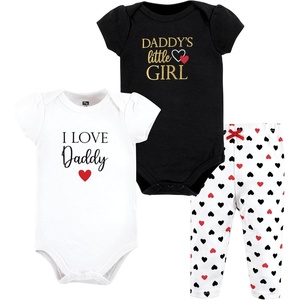 image:imageHudson Baby Unisex Baby Cotton Bodysuit and Pant Set Sage Floral Wreath 36 MonthsGirl Daddy Red Black