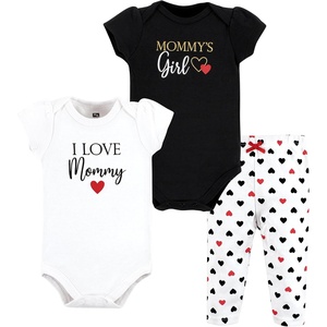 image:imageHudson Baby Unisex Baby Cotton Bodysuit and Pant Set Sage Floral Wreath 36 MonthsGirl Mommy Red Black