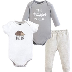 image:imageHudson Baby Unisex Baby Cotton Bodysuit and Pant Set Sage Floral Wreath 36 MonthsHedgehog