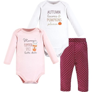 image:imageHudson Baby Unisex Baby Cotton Bodysuit and Pant Set Sage Floral Wreath 36 MonthsPumpkin Spice Date