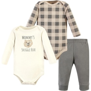 image:imageHudson Baby Unisex Baby Cotton Bodysuit and Pant Set Sage Floral Wreath 36 MonthsSnuggle Bear