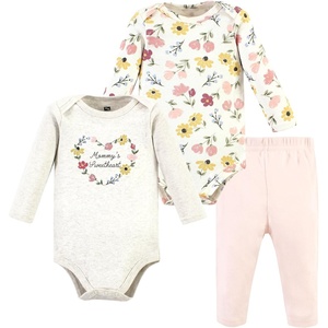 image:imageHudson Baby Unisex Baby Cotton Bodysuit and Pant Set Sage Floral Wreath 36 MonthsSoft Painted Floral Longsleeve