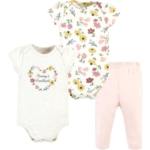 image:imageHudson Baby Unisex Baby Cotton Bodysuit and Pant Set Sage Floral Wreath 36 MonthsSoft Painted Floral Shortsleeve