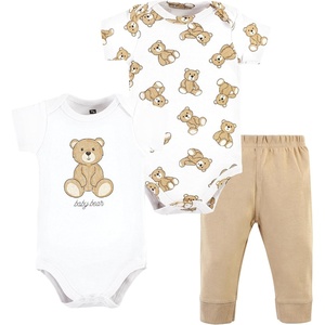 image:imageHudson Baby Unisex Baby Cotton Bodysuit and Pant Set Sage Floral Wreath 36 MonthsTeddy Bears Short Sleeve