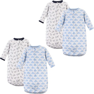 image:imageHudson Baby Unisex Baby Cotton LongSleeve Wearable Sleeping Bag Sack BlanketPaper Airplane 4pack