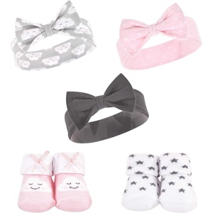 image:imageHudson Baby Unisex Baby Headband and Socks SetCloud