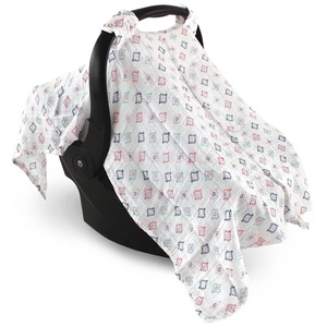 image:imageHudson Baby Unisex Baby Muslin Cotton Car Seat and Stroller Canopy Woodland Fox One SizePink Aztec