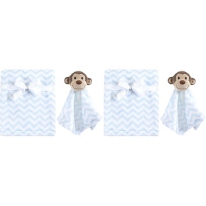image:imageHudson Baby Unisex Baby Plush Blanket with Security Blanket Elephant Cloud One SizeAzul