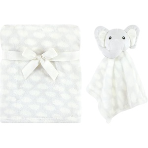 image:imageHudson Baby Unisex Baby Plush Blanket with Security Blanket Elephant Cloud One SizeElephant Cloud