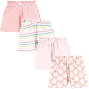 image:imageHudson Baby Unisex Baby Shorts Bottoms 4PackWhite Coral Daisy