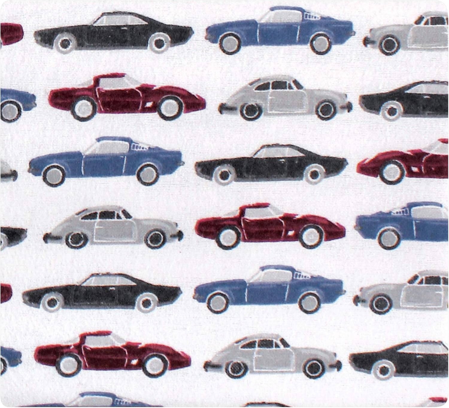 image:imageLittle Treasure Hudson Baby Cotton Poly Flannel Receiving Blankets Multipack Green Forest Animals 30x30 inchesBlue Vintage Cars