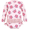 image:imageHudson Baby Unisex Baby Cotton Bodysuits Little MonkeyPink Navy Roses Toddler