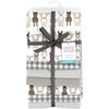 image:imageLittle Treasure Hudson Baby Cotton Poly Flannel Receiving Blankets Multipack Green Forest Animals 30x30 inchesBeige Farm Friends