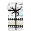 image:imageLittle Treasure Hudson Baby Cotton Poly Flannel Receiving Blankets Multipack Green Forest Animals 30x30 inchesBlack Neutral Farm