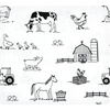 image:imageLittle Treasure Hudson Baby Cotton Poly Flannel Receiving Blankets Multipack Green Forest Animals 30x30 inchesBlack Neutral Farm