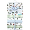 image:imageLittle Treasure Hudson Baby Cotton Poly Flannel Receiving Blankets Multipack Green Forest Animals 30x30 inchesGreen Bugs