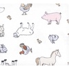 image:imageLittle Treasure Hudson Baby Cotton Poly Flannel Receiving Blankets Multipack Green Forest Animals 30x30 inchesGrey Farm World