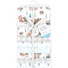 image:imageLittle Treasure Hudson Baby Cotton Poly Flannel Receiving Blankets Multipack Green Forest Animals 30x30 inchesGrey Neutral Woodland Pals