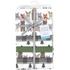 image:imageLittle Treasure Hudson Baby Cotton Poly Flannel Receiving Blankets Multipack Green Forest Animals 30x30 inchesGrey Wild Forest