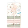 image:imageLittle Treasure Hudson Baby Cotton Poly Flannel Receiving Blankets Multipack Green Forest Animals 30x30 inchesPink Dainty Florals