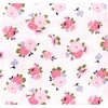 image:imageLittle Treasure Hudson Baby Cotton Poly Flannel Receiving Blankets Multipack Green Forest Animals 30x30 inchesPink Garden