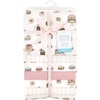 image:imageLittle Treasure Hudson Baby Cotton Poly Flannel Receiving Blankets Multipack Green Forest Animals 30x30 inchesPink Sweet Bakery