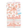 image:imageLittle Treasure Hudson Baby Cotton Poly Flannel Receiving Blankets Multipack Green Forest Animals 30x30 inchesPink Sweet Peach