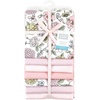 image:imageLittle Treasure Hudson Baby Cotton Poly Flannel Receiving Blankets Multipack Green Forest Animals 30x30 inchesPink Vintage Blossom