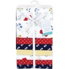 image:imageLittle Treasure Hudson Baby Cotton Poly Flannel Receiving Blankets Multipack Green Forest Animals 30x30 inchesRed Wildflower