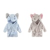 image:imageHudson Baby Plush Animal Face Robes Blue Elephant and Pretty ElephantBlue Elephant