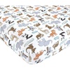 image:imageHudson Baby Unisex Baby Cotton Fitted Crib Sheet Forest One SizeZoo Animals