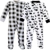 image:imageHudson Baby Unisex Baby Premium Quilted Zipper Sleep and PlayBear Gray Black