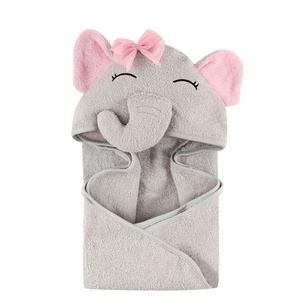 image:imageHudson Baby Unisex Baby Animal Face Hooded Towel Pretty Elephant 1Pack One Size