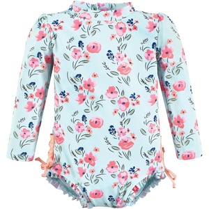 image:imageHudson Baby Unisex Baby Cotton Bodysuits Little MonkeyMint Floral Toddler